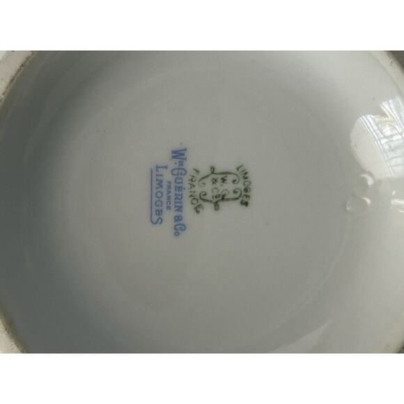 Vintage Wm. Guerin & Co. France Limoges Pink Rose Covered Round Serving Bowl - Picture 9 of 16